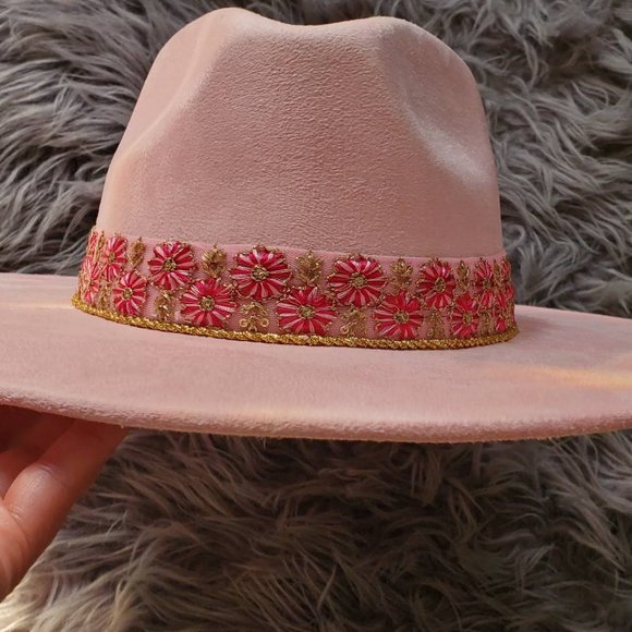 NEW! Light Pink Suede Hat main image 5
